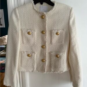 Mango Cream Blazer with Gold Buttons